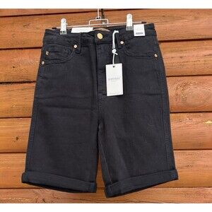 Judy Blue Garment Dyed High Waist Bermuda Stretch Shorts Size M Blue